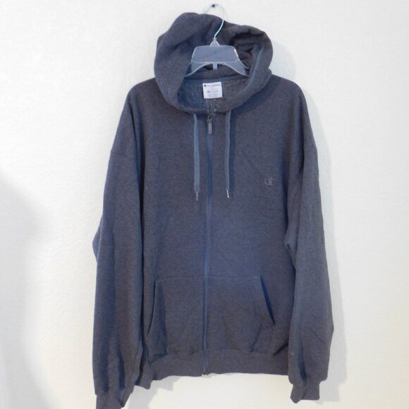 Champion Other - CHAMPION Mens Zip Hoodie Sweater 3XL Grey Cotton Pockets